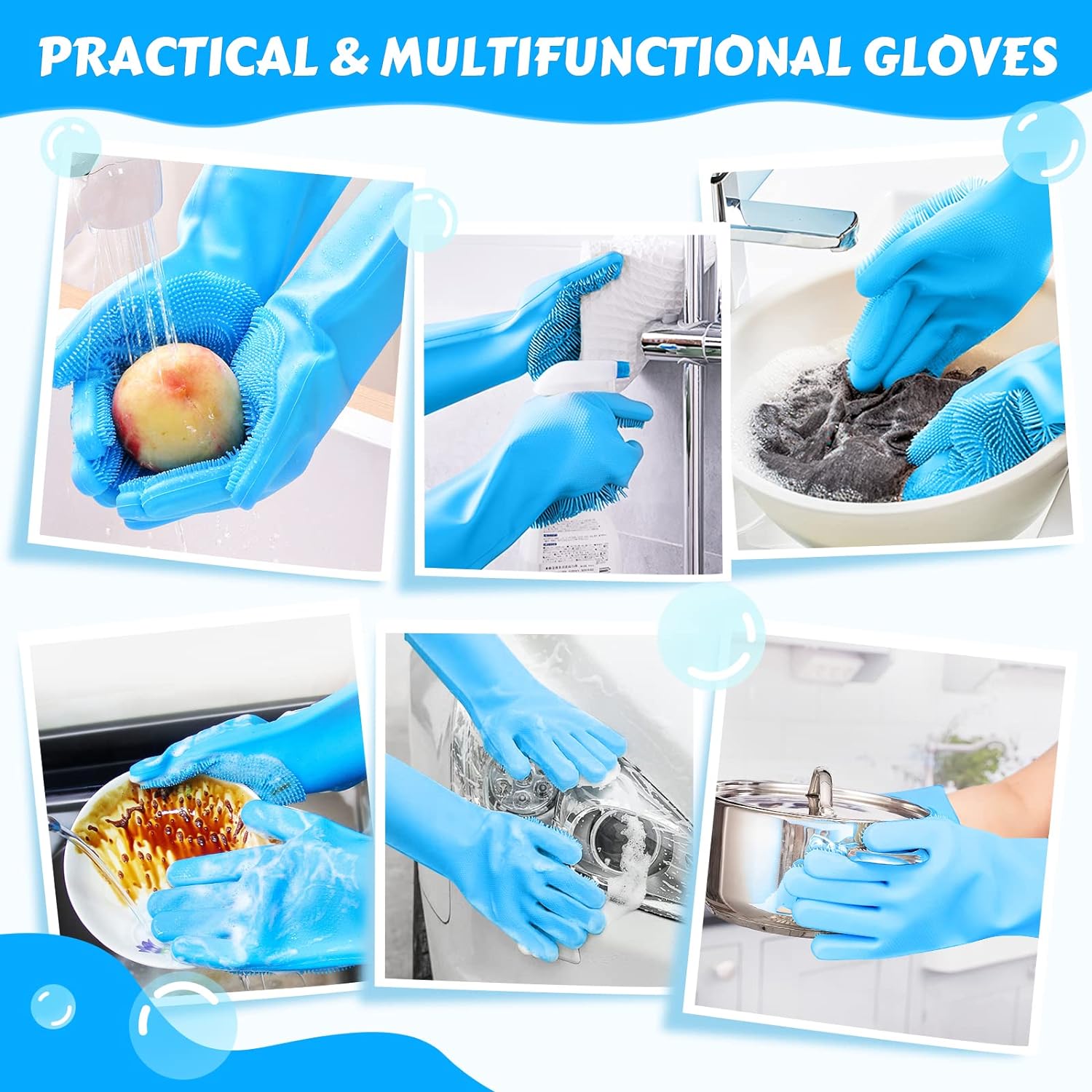 Dog washing Bathing Gloves - Image 5