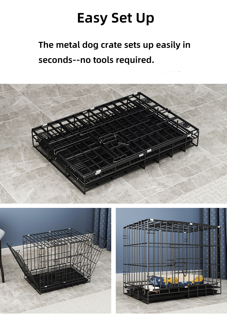 Collapsible Metal Dog Crate - Image 4