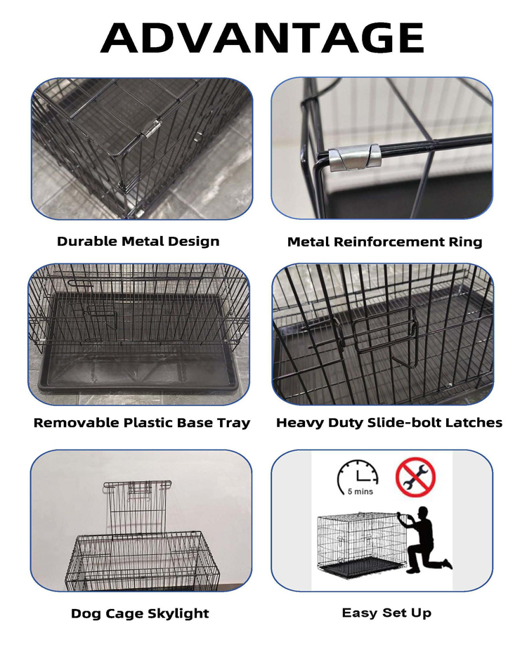 Collapsible Metal Dog Crate - Image 5